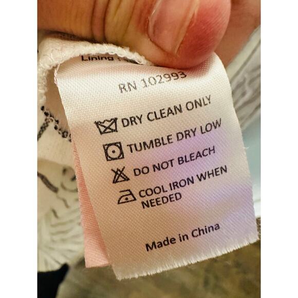 DEREK LAM COLLECTIVE White Stripe Linen Collar Knot Waist Shirt Dress Size 42 - Picture 6 of 15